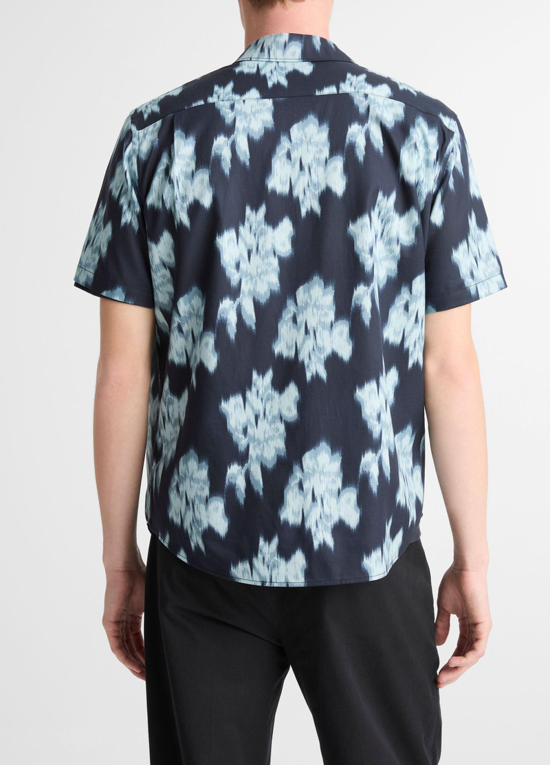 Vince Blurred Roses Cotton-Blend Short-Sleeve Button-Front Shirt outlook