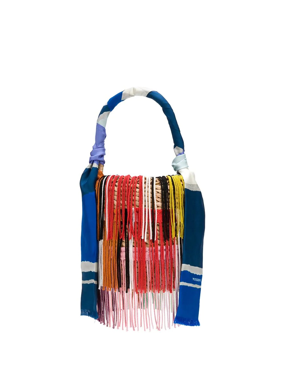 tassel scarf bucket bag - 1