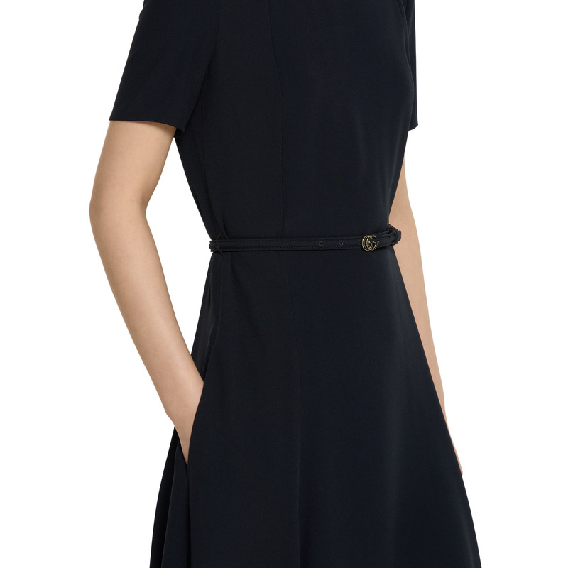 Satin dress with Double G belt 5