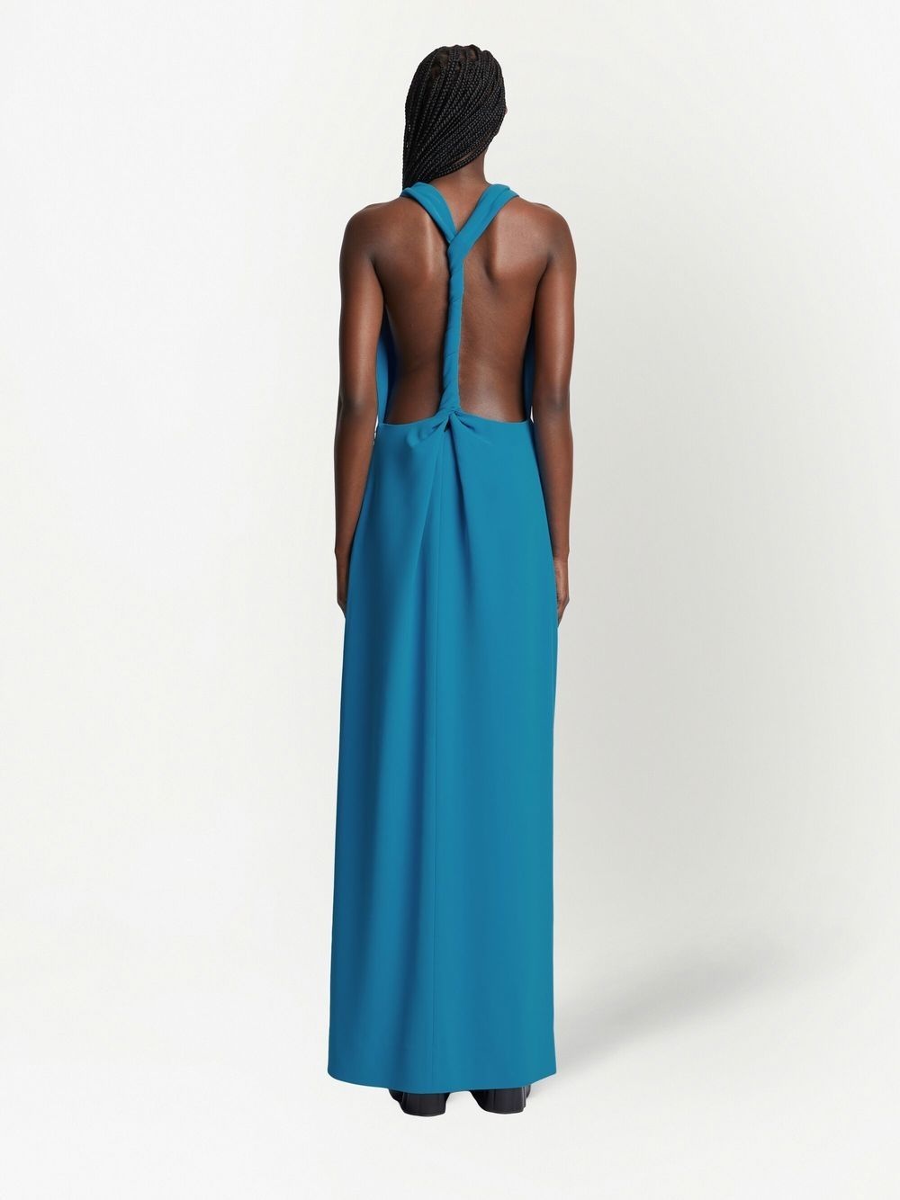 matte crepe backless dress - 4