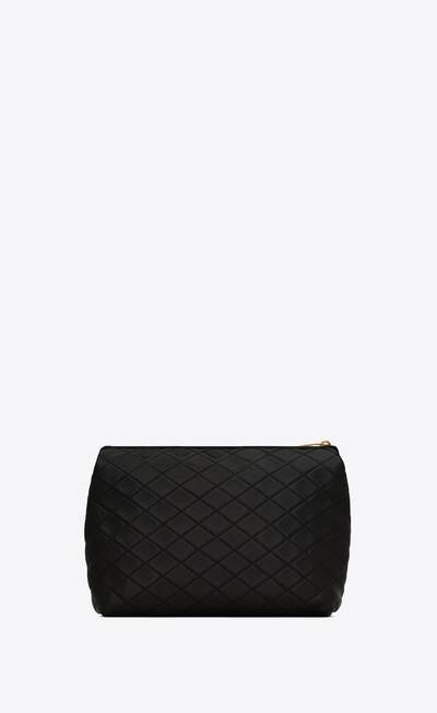 SAINT LAURENT gaby cosmetic pouch in quilted leather outlook