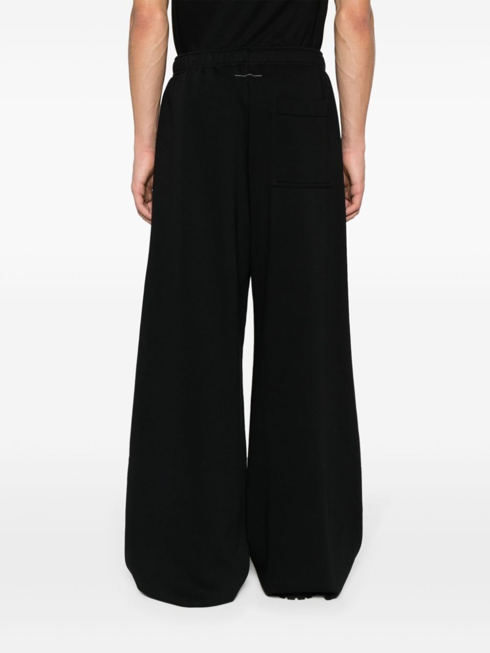 numbers motif-embroidered cotton track trousers - 4
