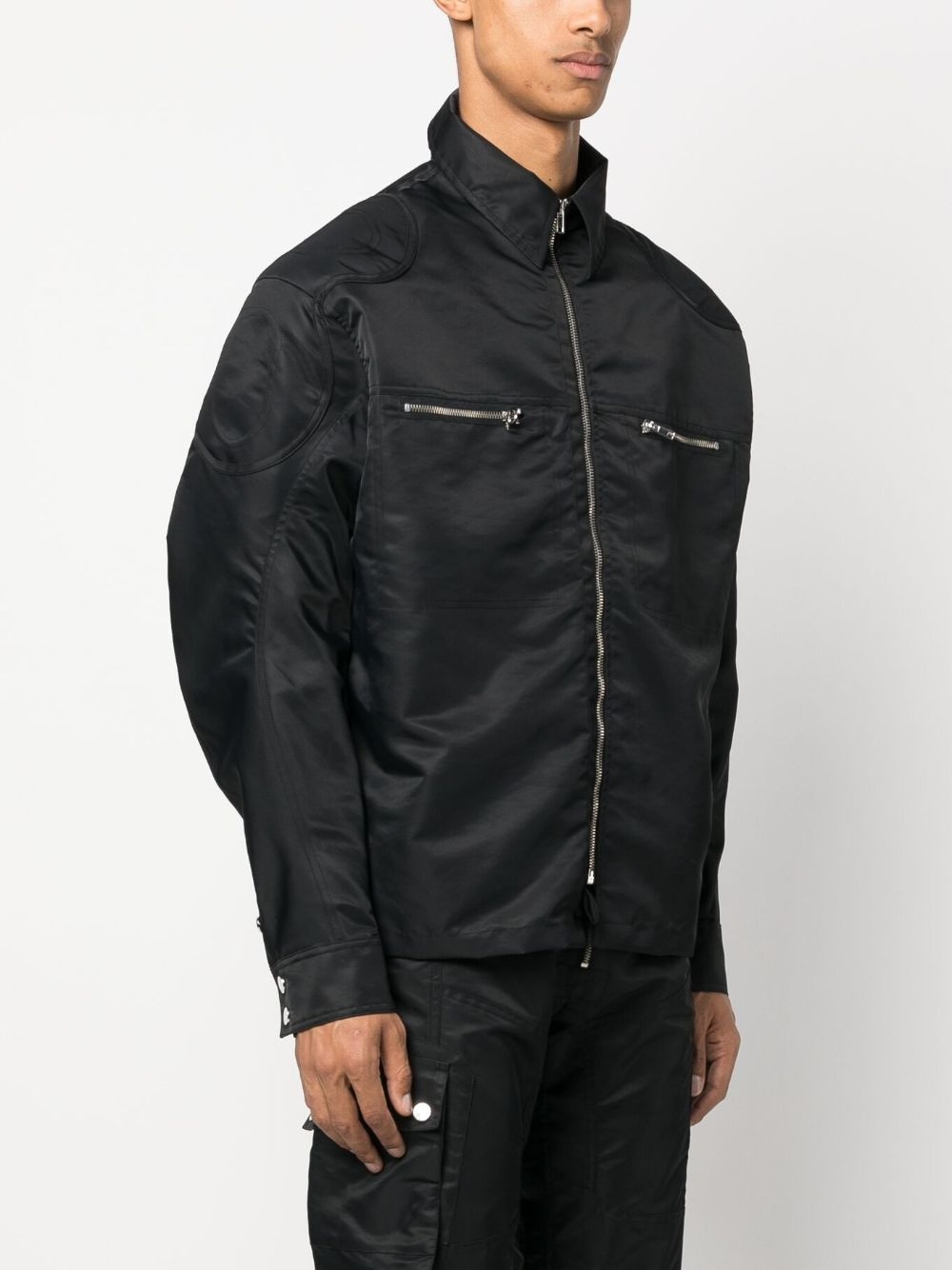 zip-up shirt jacket - 3