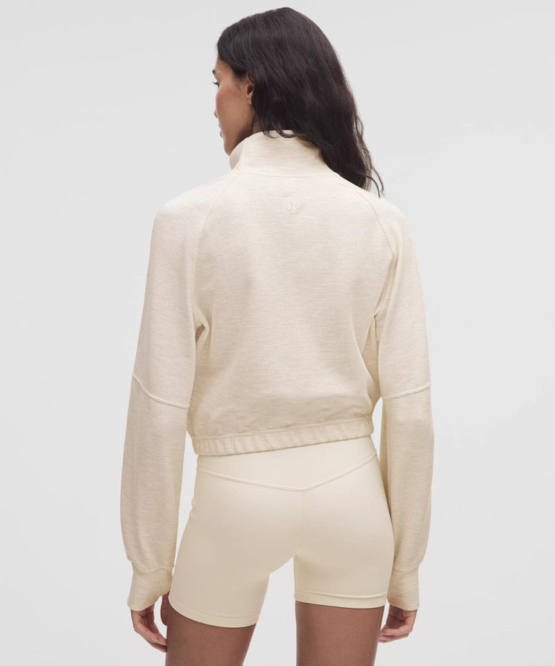 Scuba Cropped Funnel-Neck Half Zip *Waffle 3