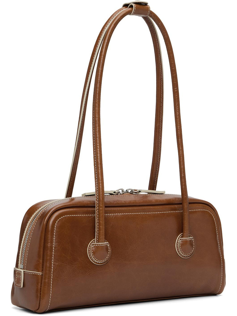 Brown Soft Boston EW Bag 3