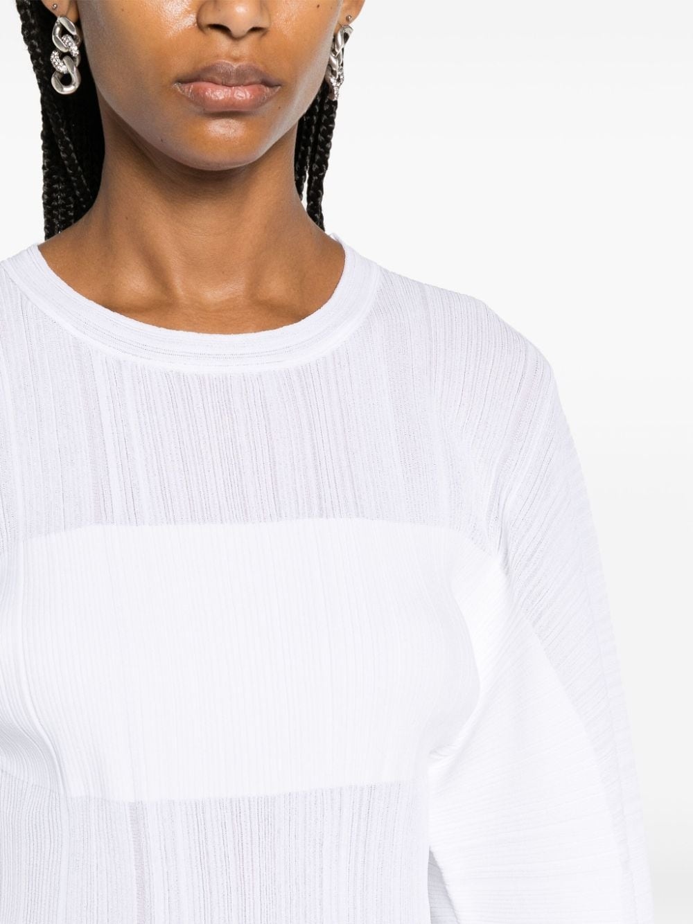 plissÃ© semi-sheer top - 5