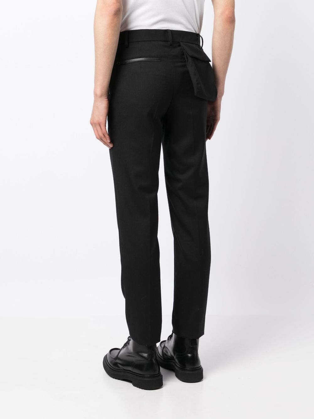 multi-pocket slim-cut trousers - 4