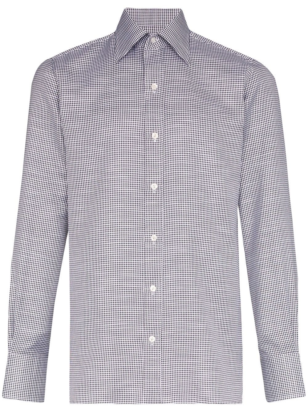 houndstooth button-up shirt - 1