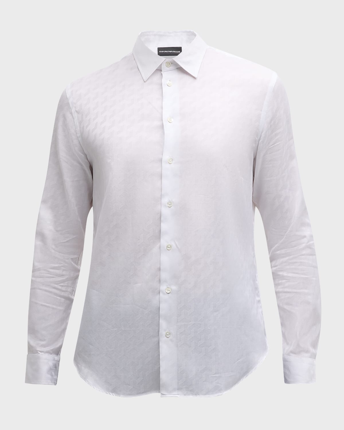 Men's Cotton Jacquard Sport Shirt - 1