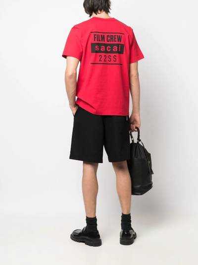 sacai logo print T-shirt outlook