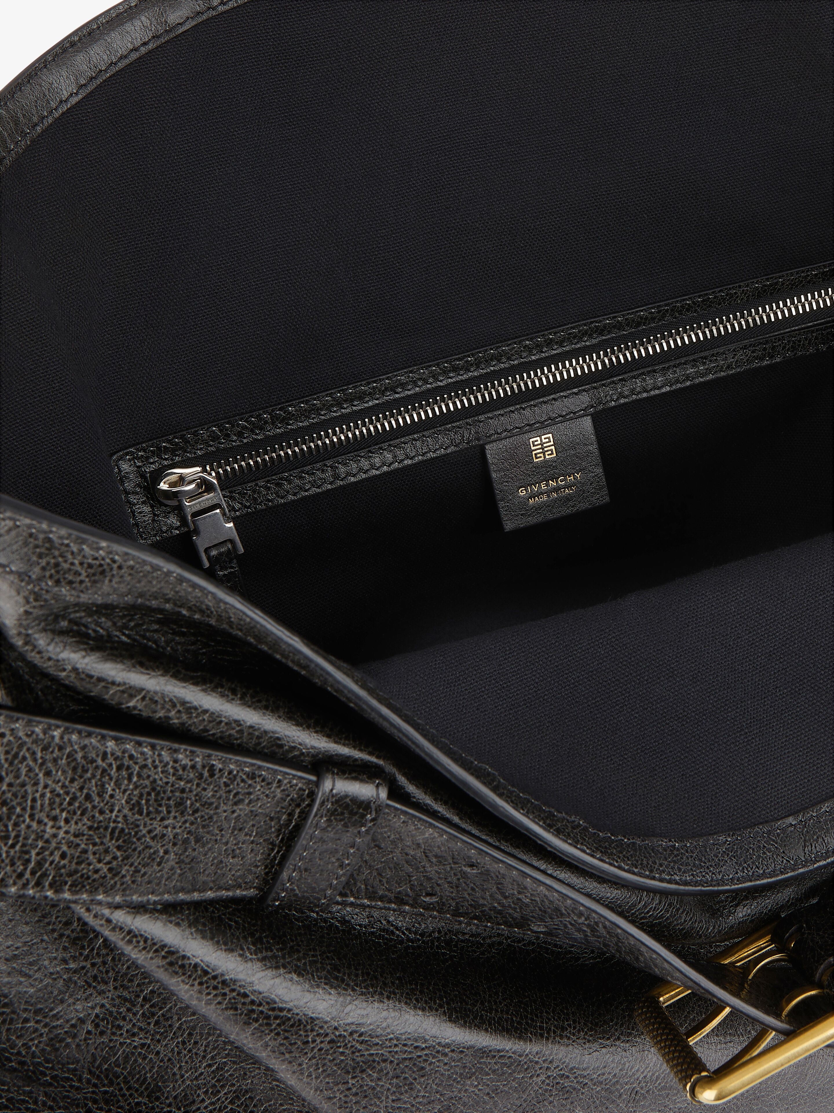 LARGE VOYOU BOYFRIEND BAG IN AGED LEATHER - 4
