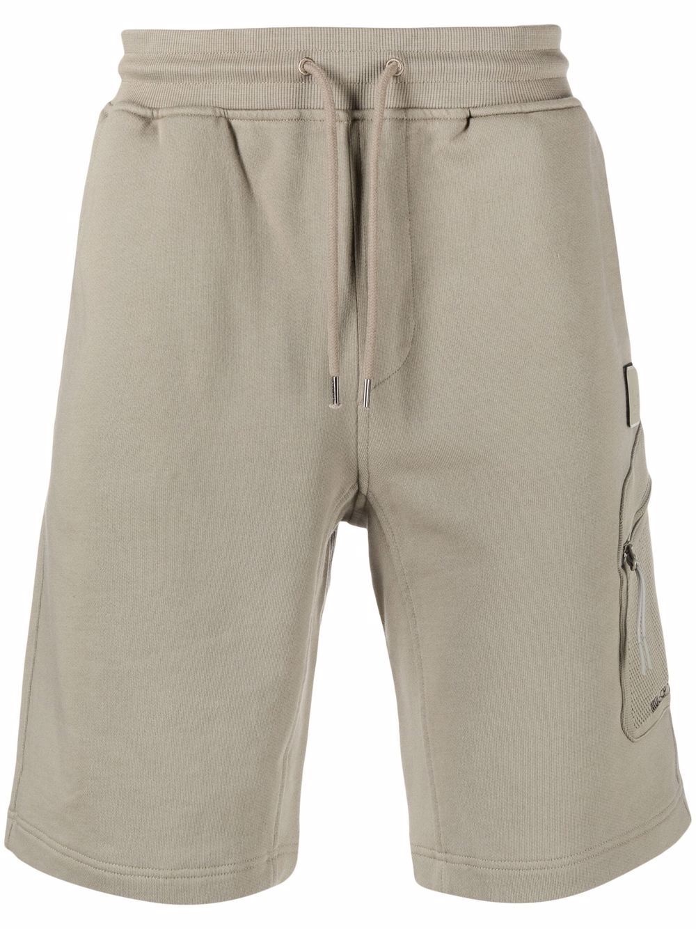 logo-patch cotton track shorts - 1