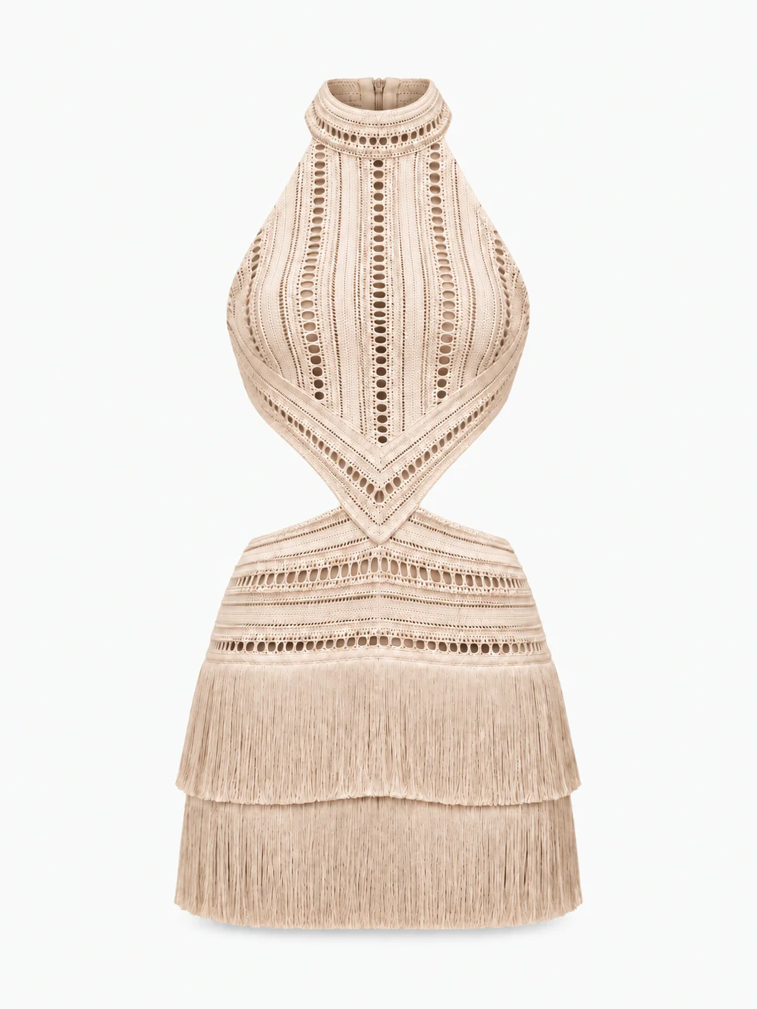 FRINGE KNIT DRESS - 1