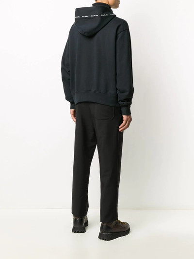 Acne Studios logo print hooded sweatshirt outlook