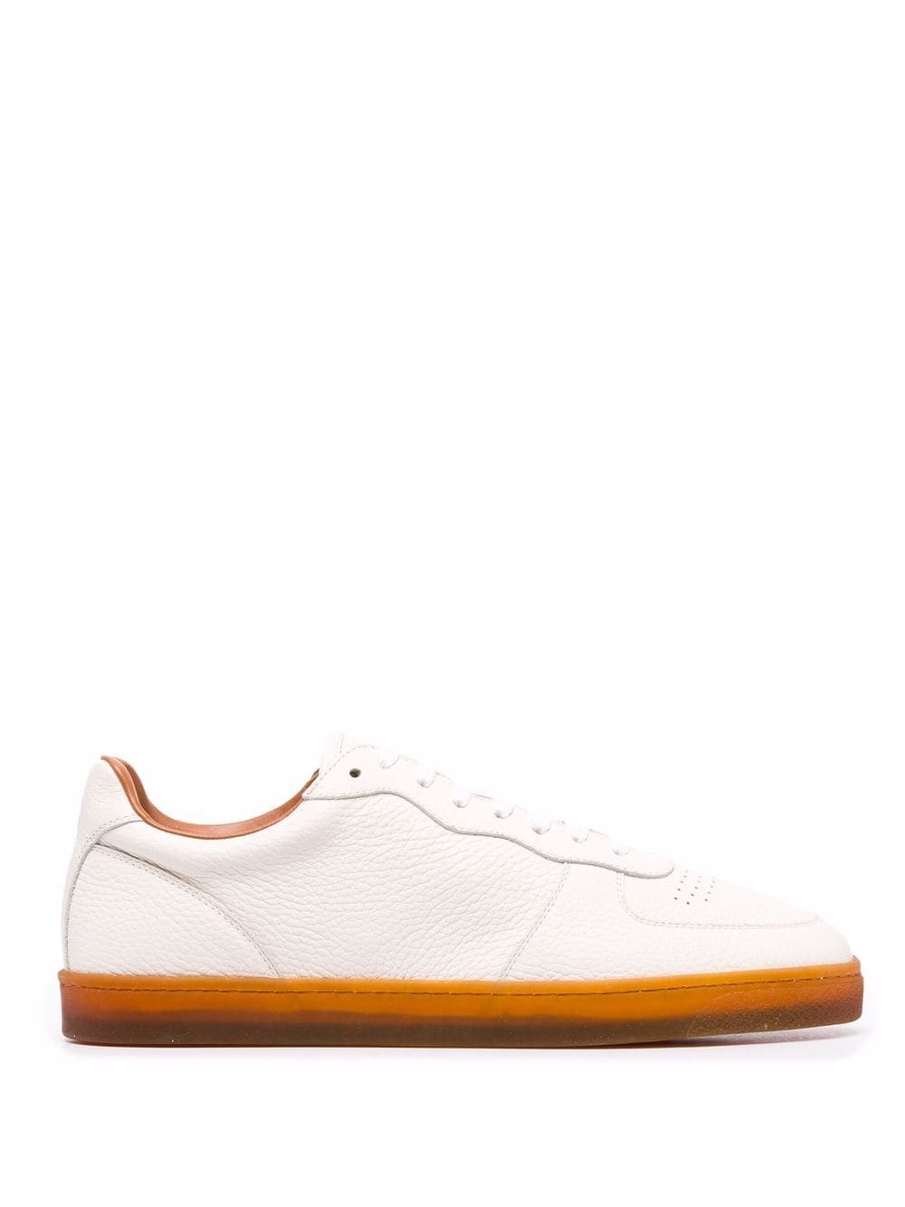 full-grain leather lace-up sneakers - 1