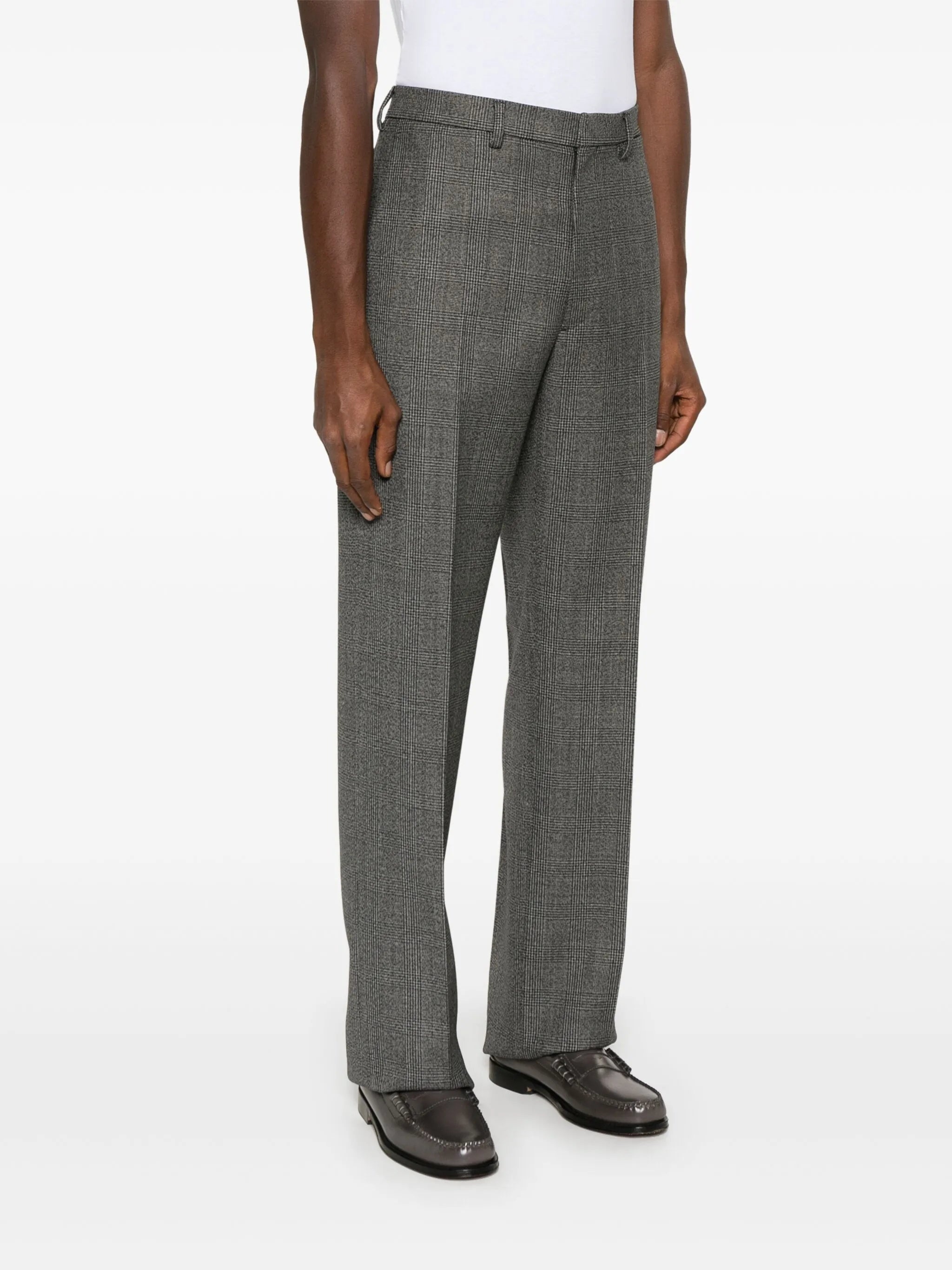 Houndstooth Wool Trousers - 2