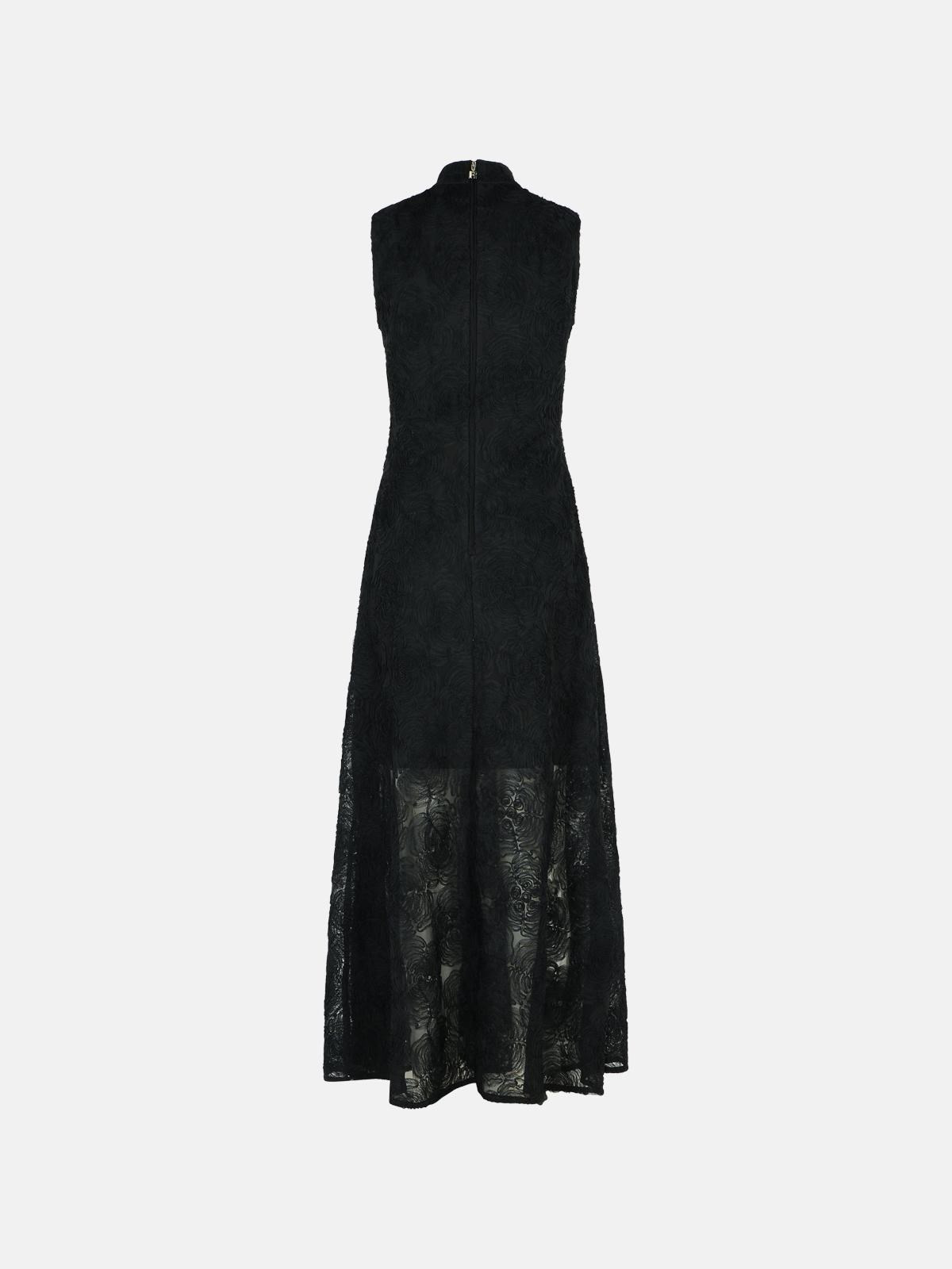 'ASYNA' BLACK POLYESTER DRESS - 3