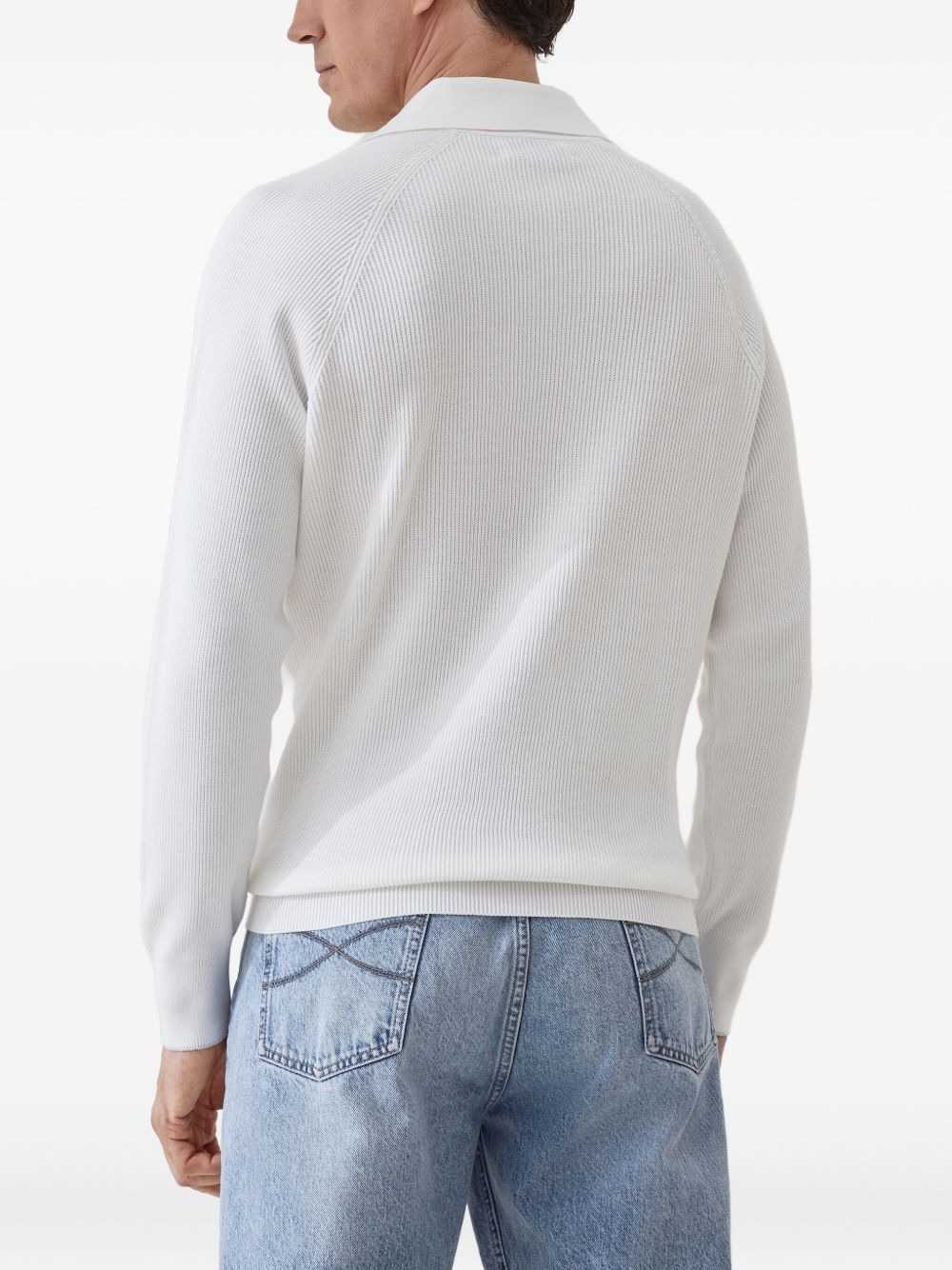 knitted polo jumper - 4