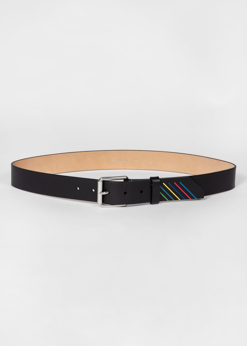 Leather 'Sports Stripe' Belt 4