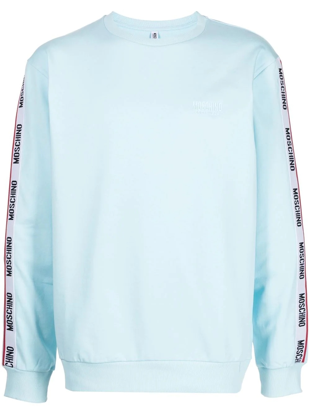 logo-tape crew-neck sweatshirt - 1