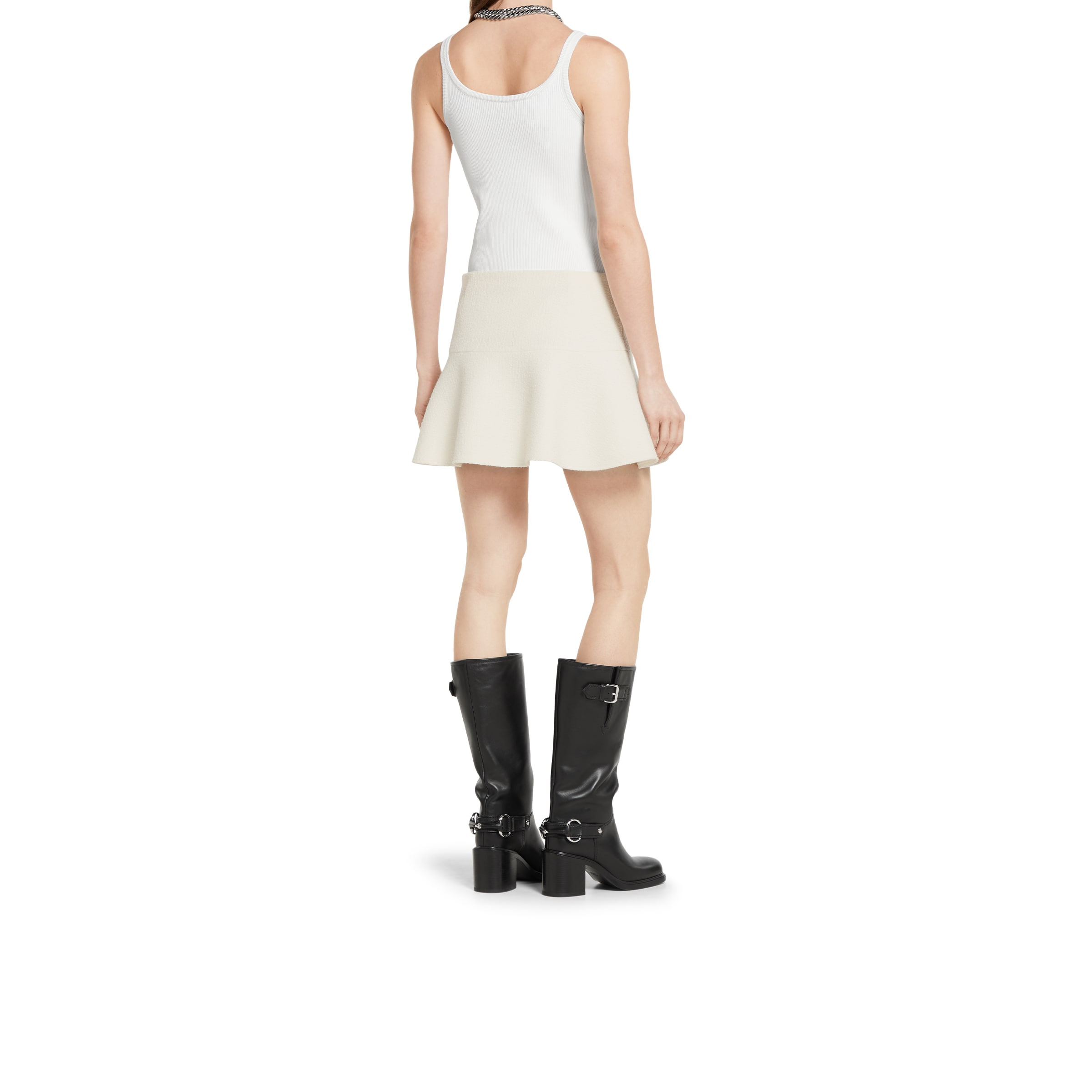 Wool bouclé mini skirt - 4