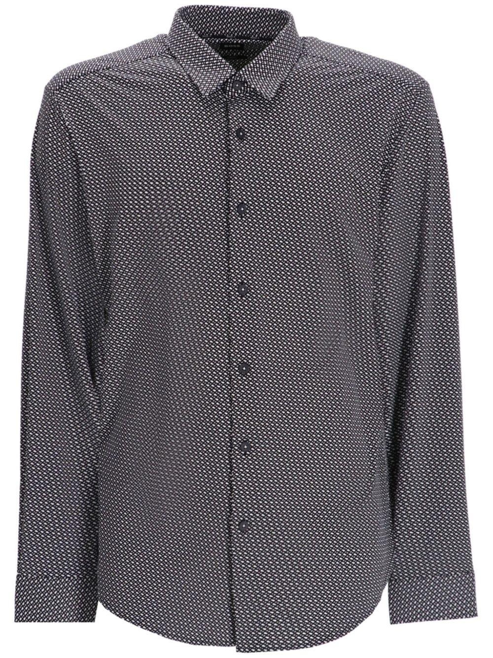 geometric-print long-sleeve shirt - 1