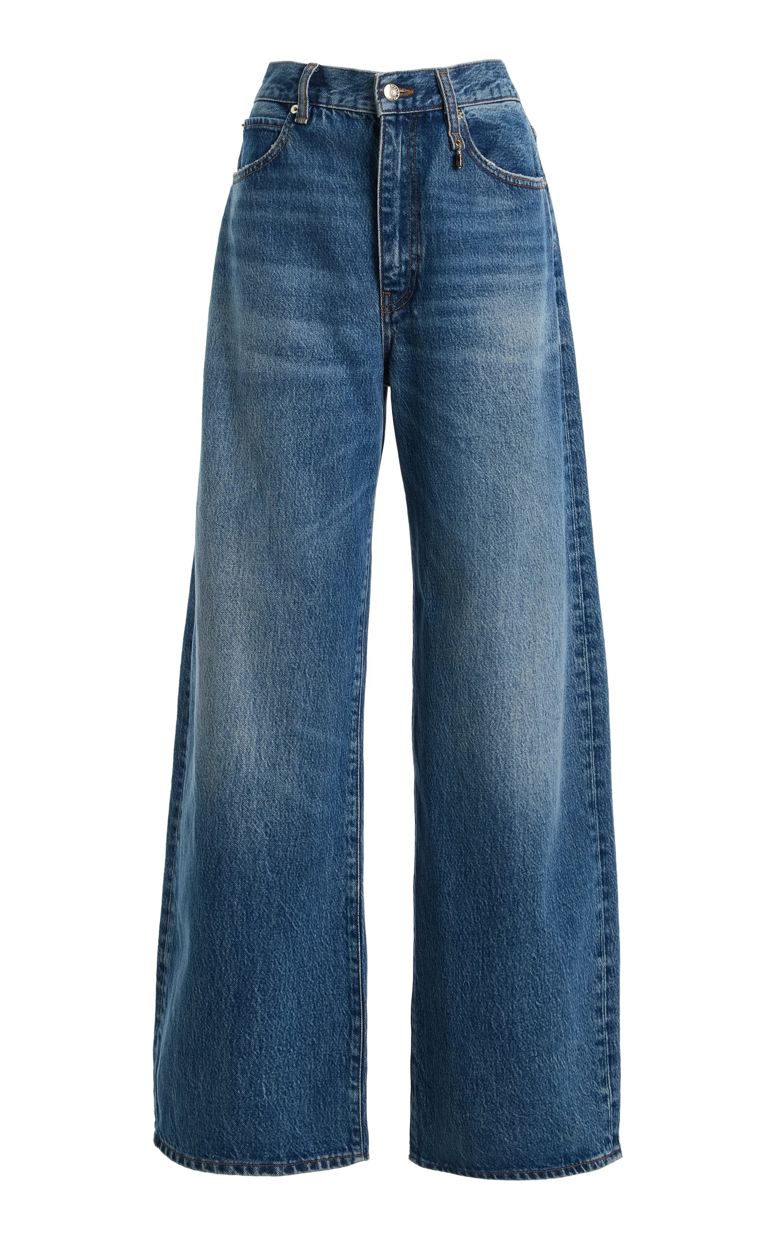 The Bow Rigid Mid-Rise Wide-Leg Jeans - 1