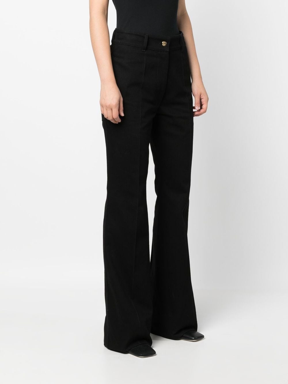 tailored-cut flared trousers - 3