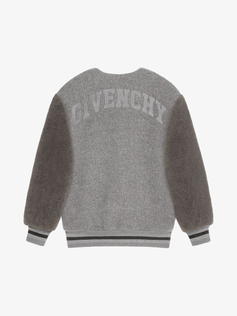 OVERSIZED VARSITY JACKET IN DOUBLE FACE WOOL AND SHEARLING 5