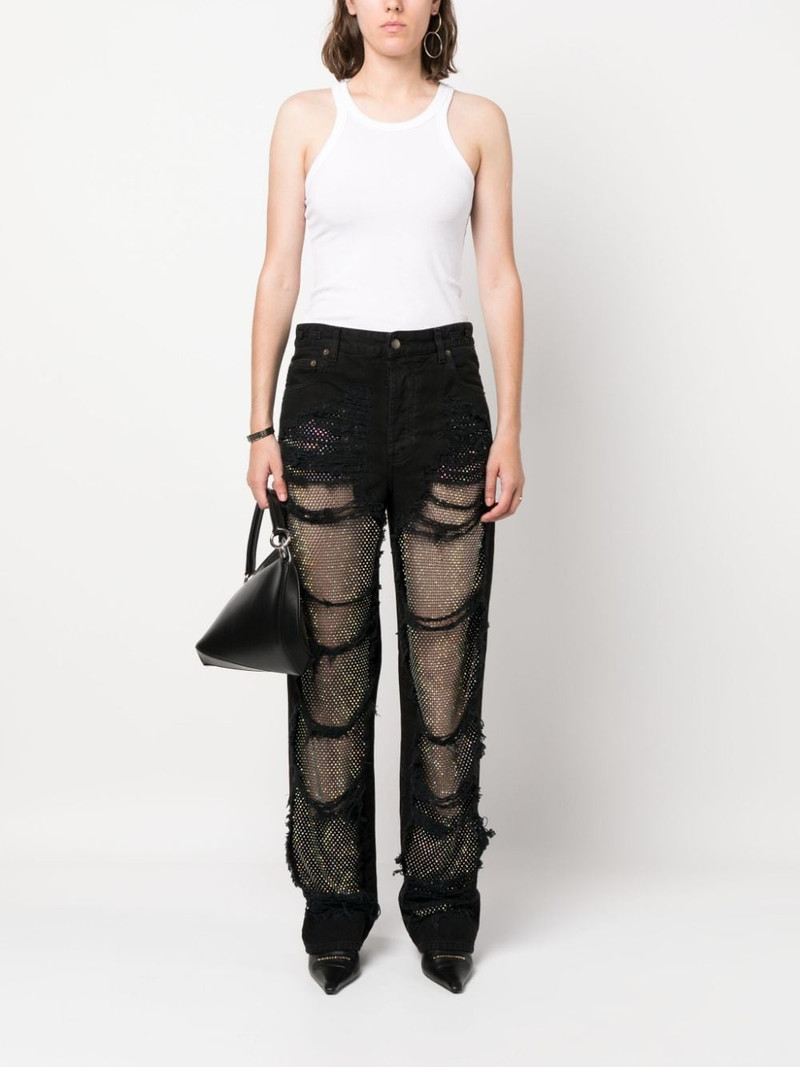 DARKPARK Karen crystal-embellished straight-leg jeans outlook
