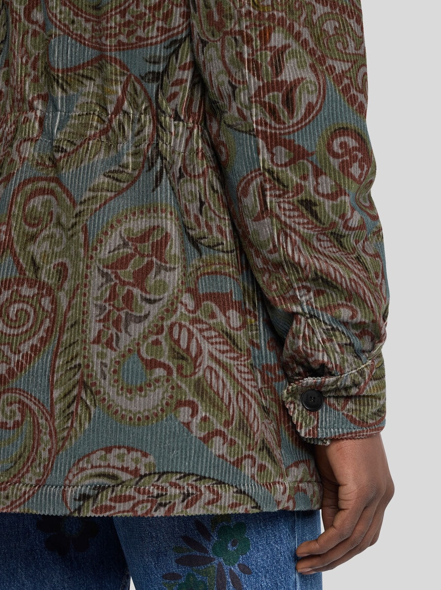 VELVET JACKET WITH PAISLEY PRINT - 2