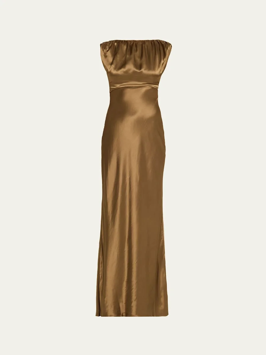 Ophelia Satin Column Dress - 1
