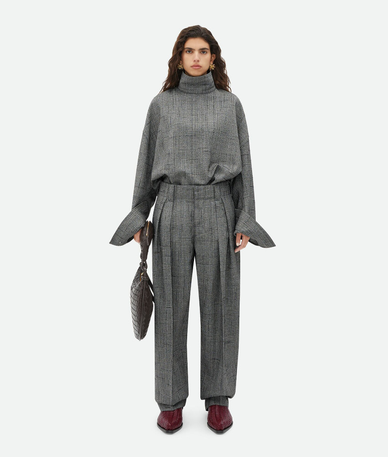 Viscose And Silk Criss-Cross Wide Leg Pants 4