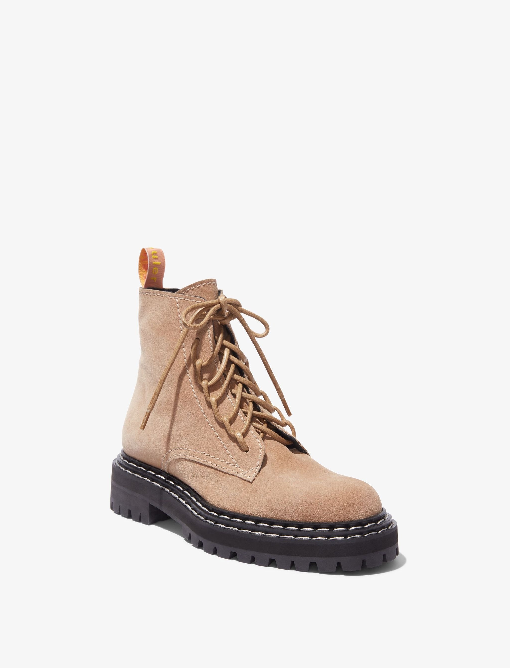 Suede Lug Sole Combat Boots - 2