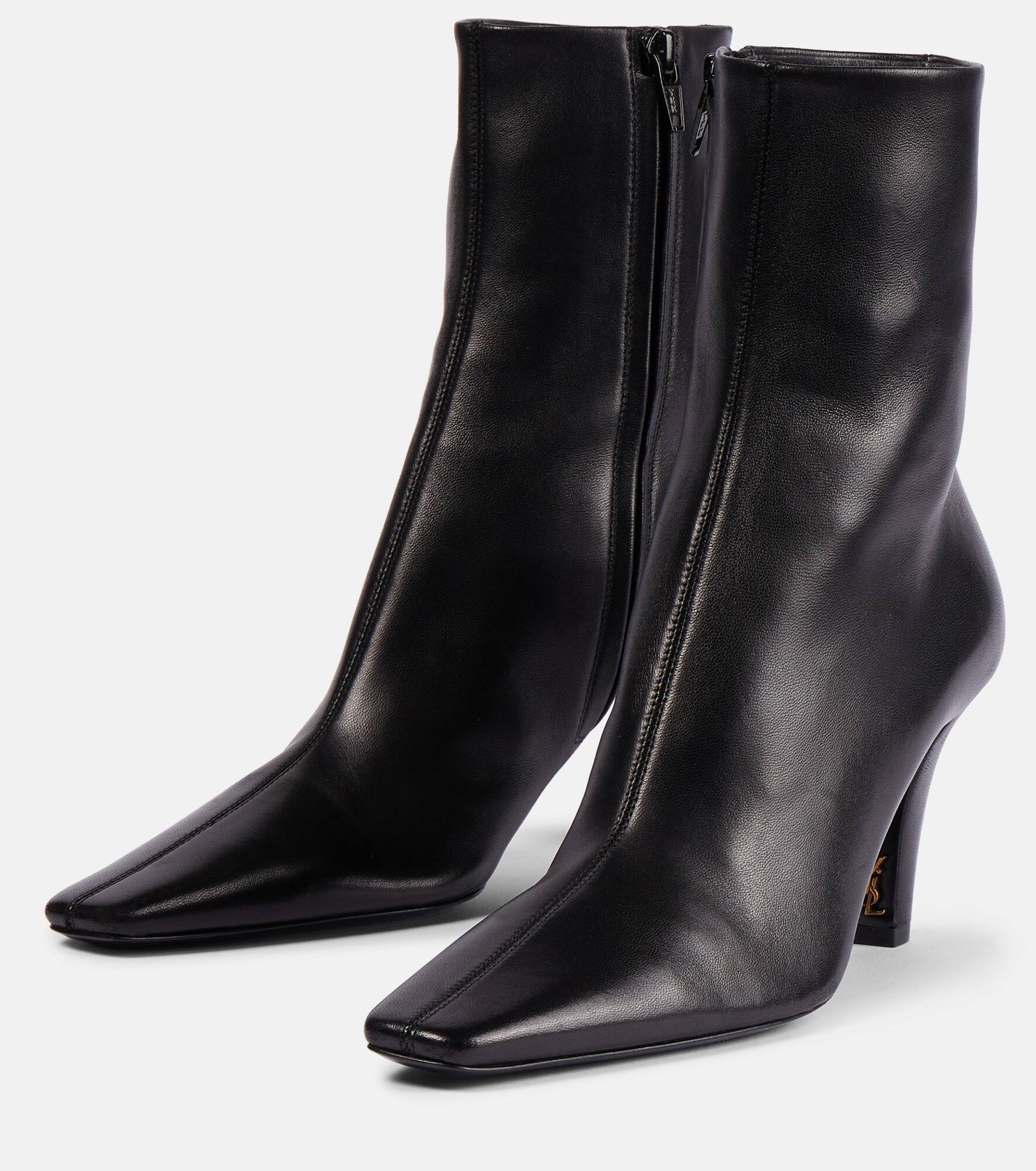 Jill 75 leather ankle boots - 4