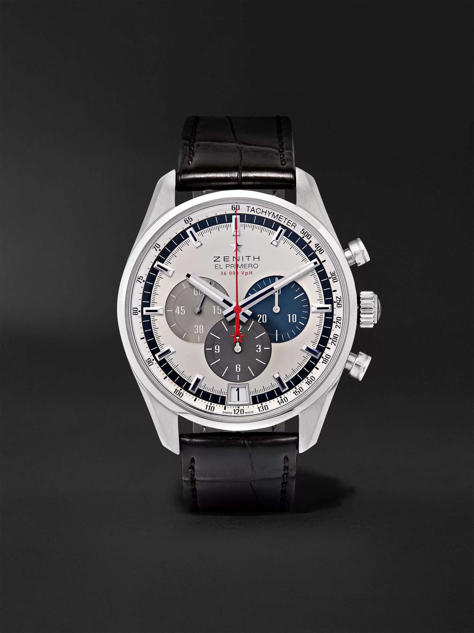 El Primero Automatic 42mm Stainless Steel and Alligator Watch, Ref. No. 03.2040.400/69.C494 - 1