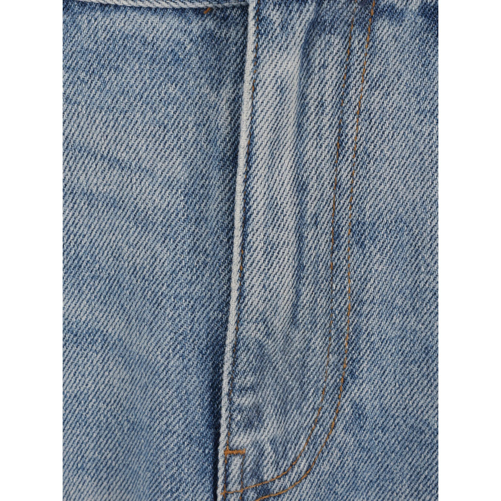 Alexander Wang Grey Denim - Wide-Leg Jeans Women - 2