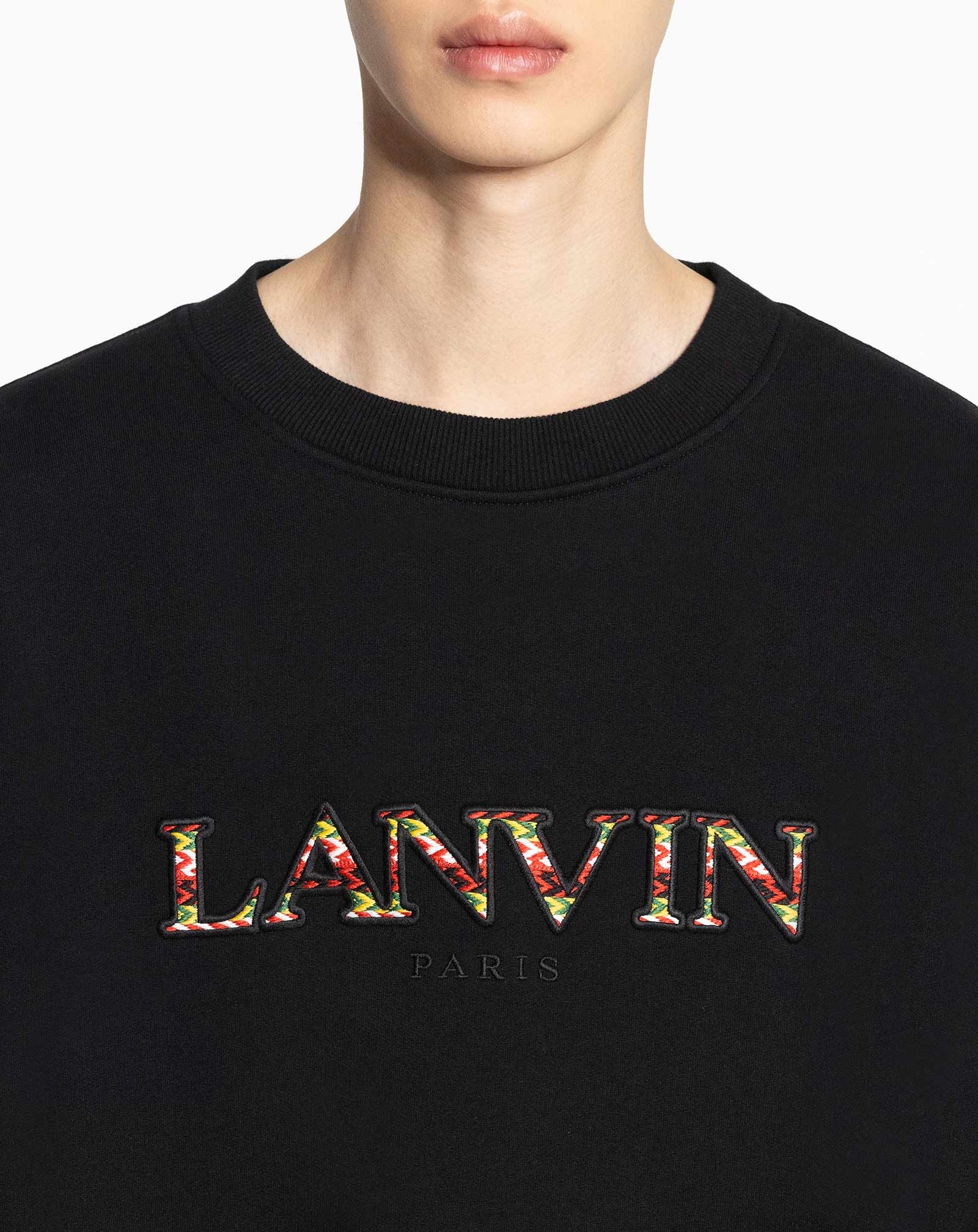 OVERSIZED EMBROIDERED LANVIN CURB SWEATSHIRT - 5