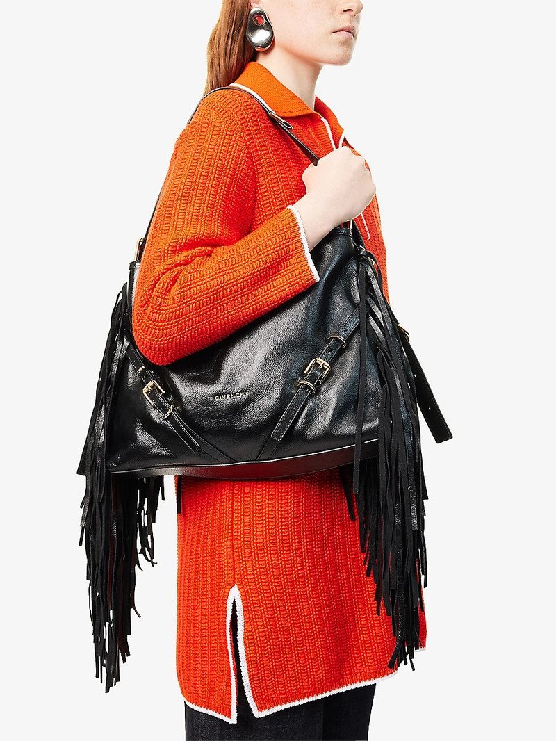 Givenchy Voyou Medium Leather Shoulder Bag outlook