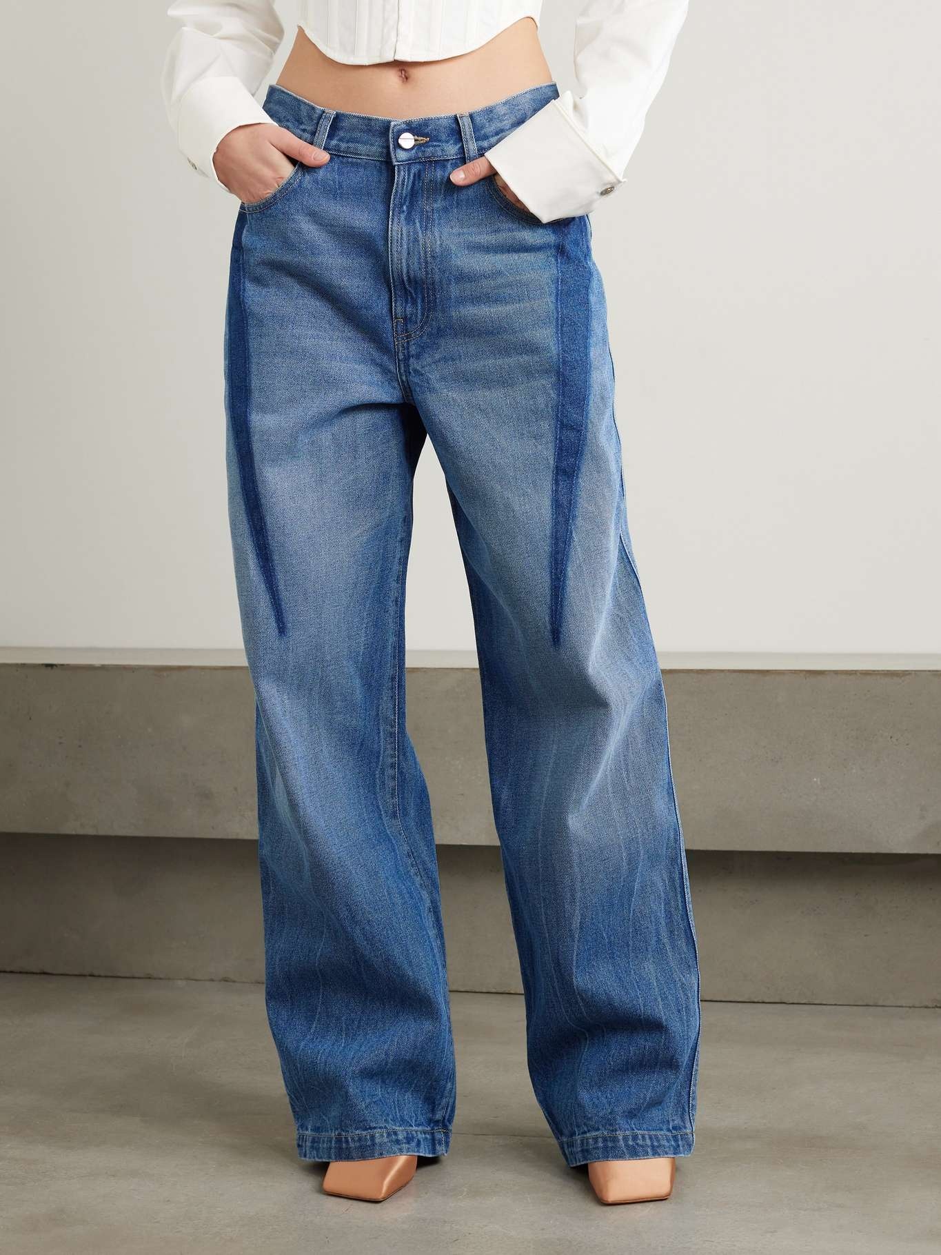 Paneled boyfriend jeans - 3