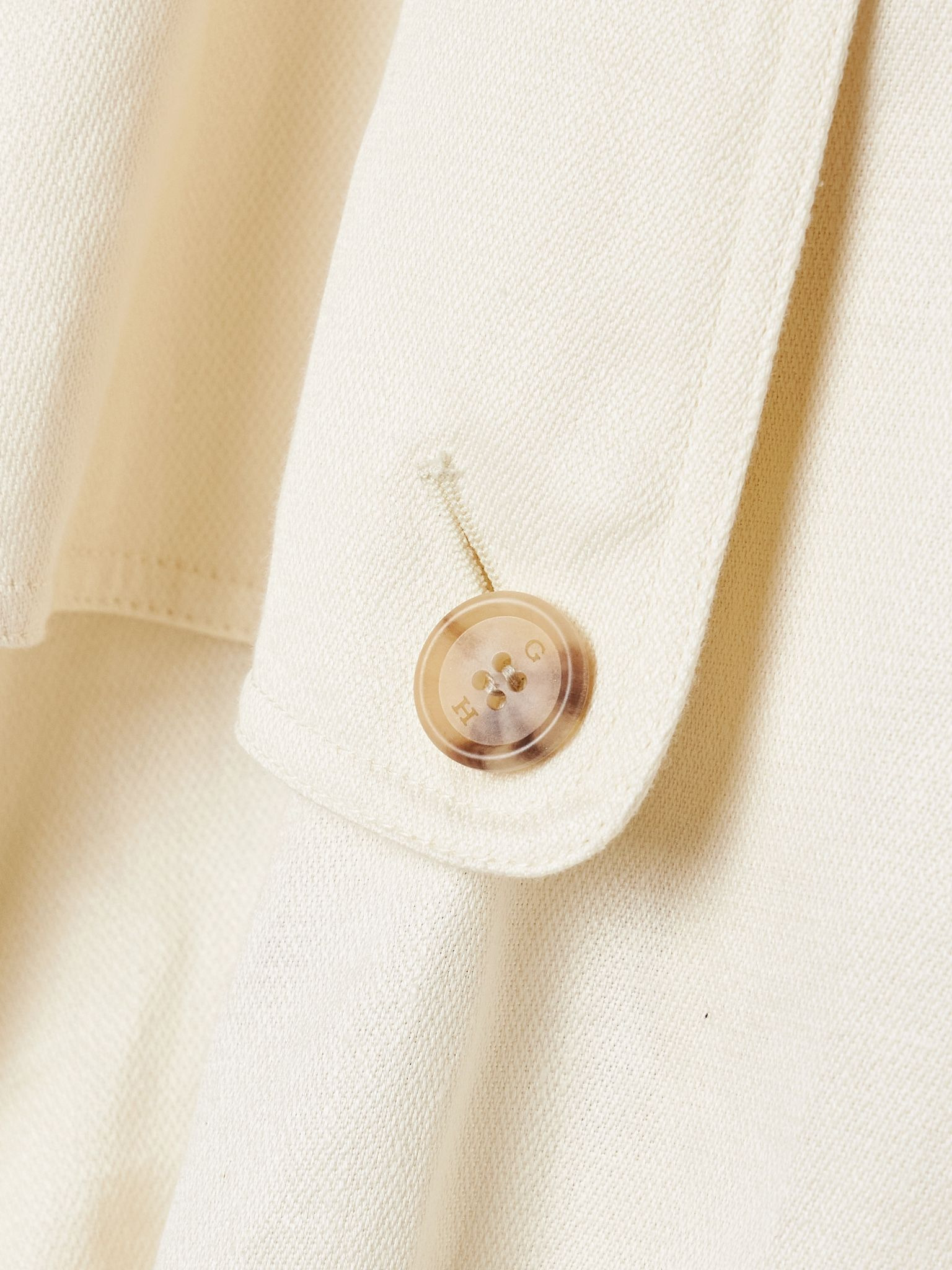 Hunt oversized linen jacket Ivory - 5