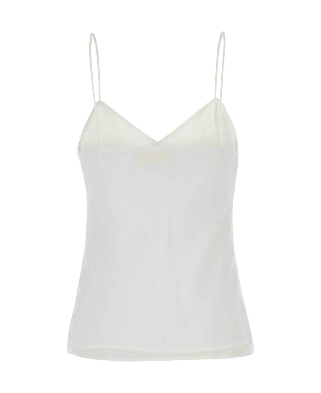White Georgette Opache Top - 2