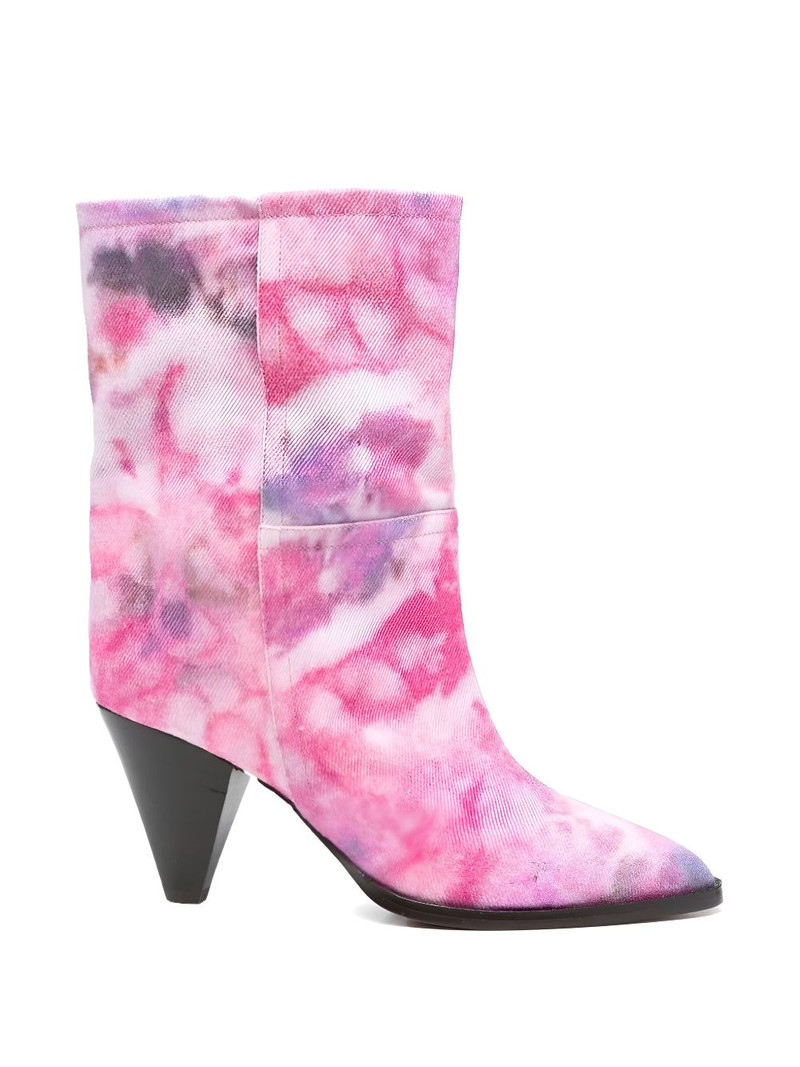 tie-dye pointed boots 1