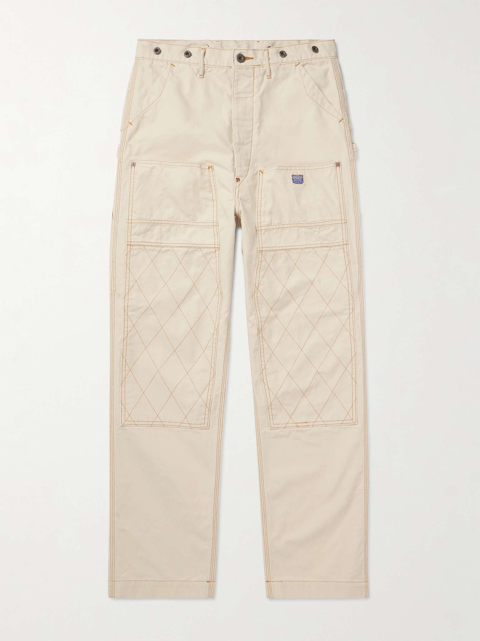 Lumber Straight-Leg Embroidered Cotton-Canvas Cargo Trousers - 1