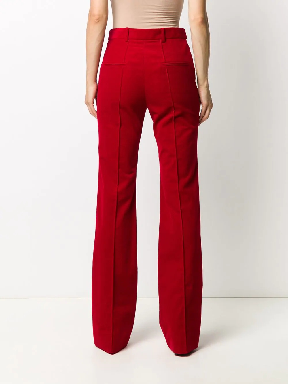 high-waisted straight-leg trousers - 4