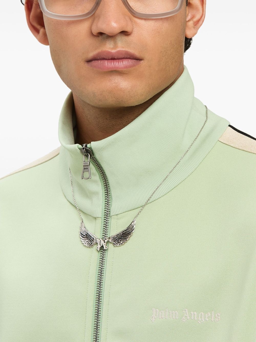 embroidered logo track jacket - 6