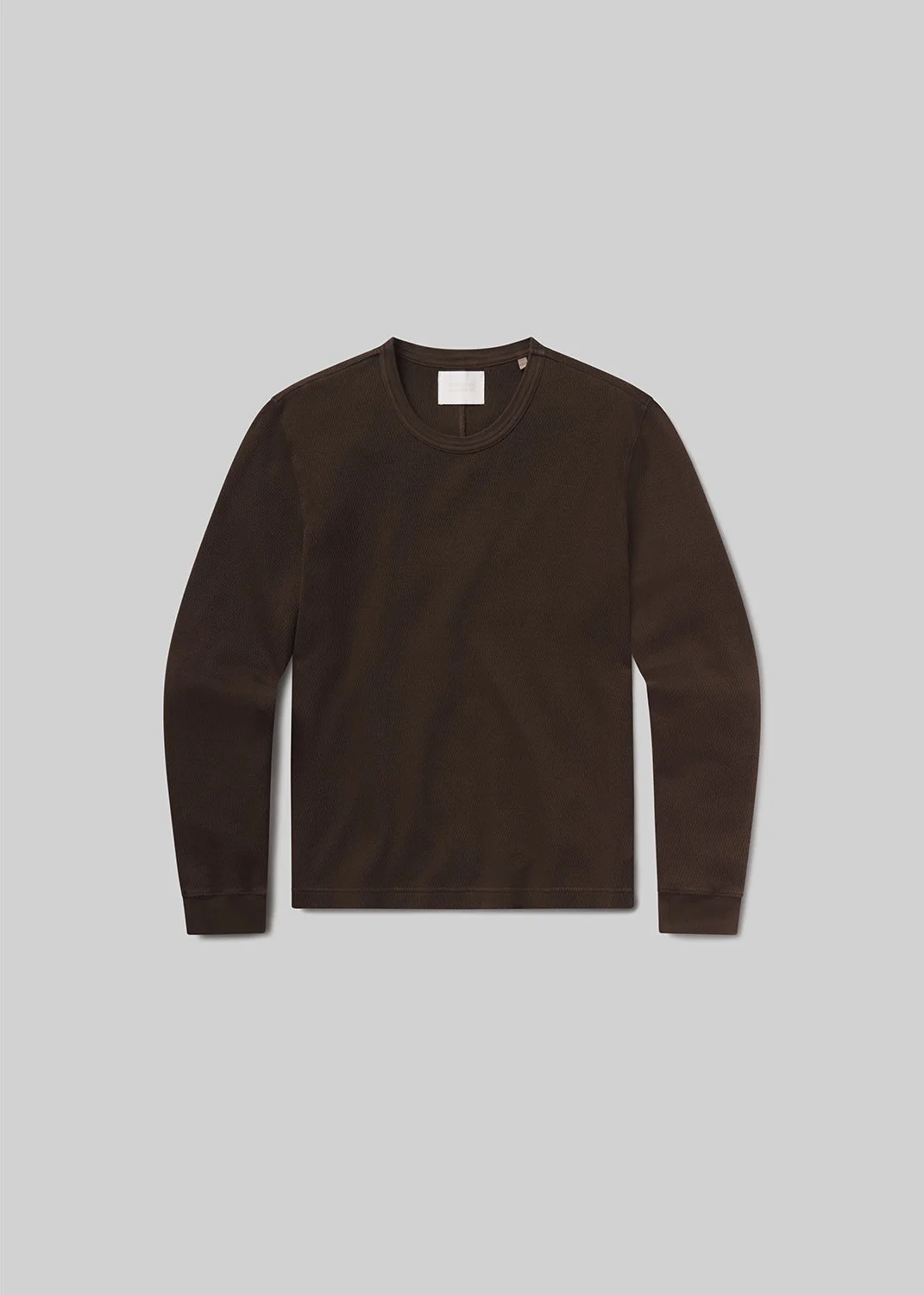 Waffle Crewneck In Tobacco - 1