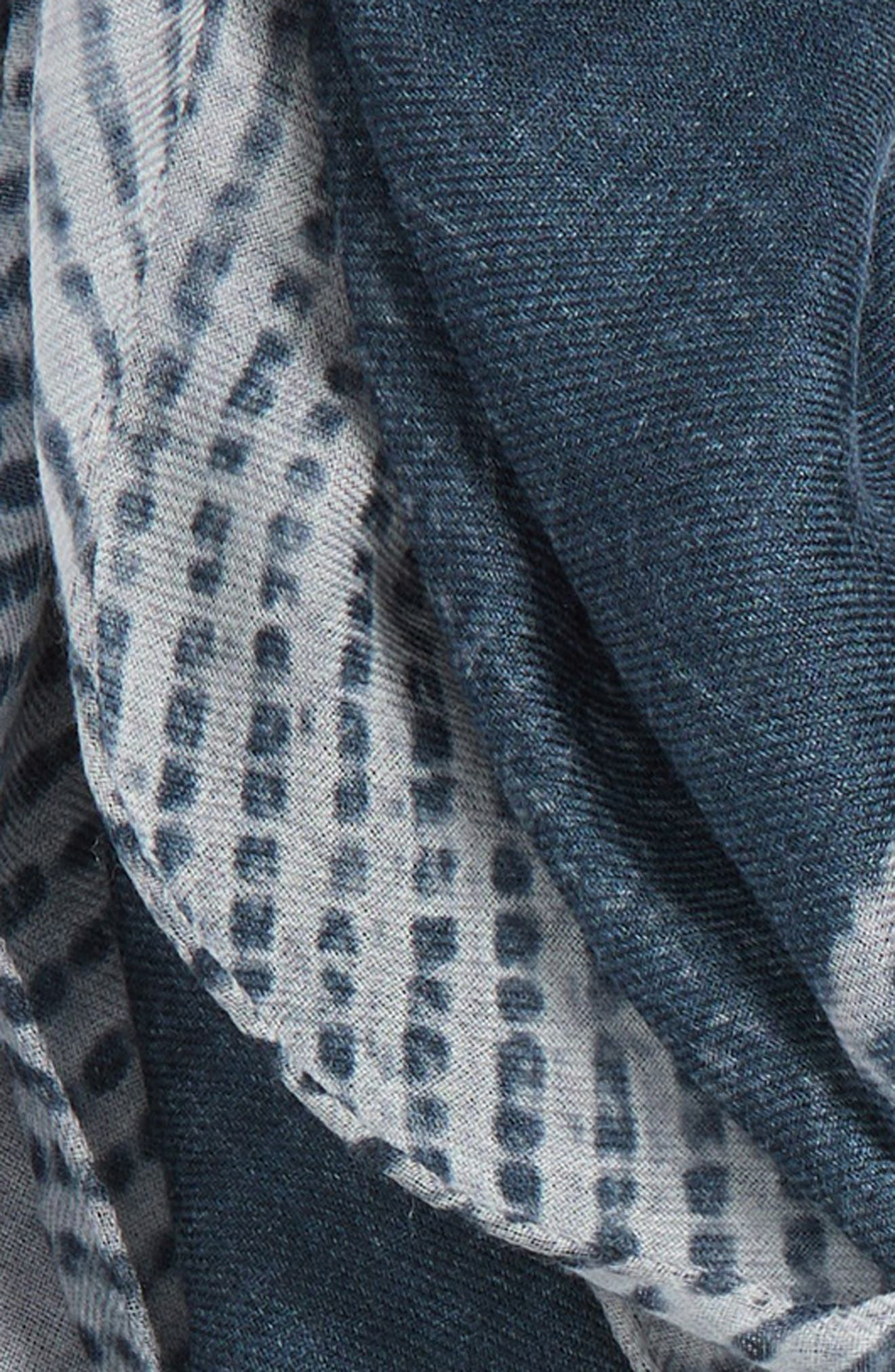 Akris Zigzag Cashmere Scarf in Denim Blue at Nordstrom - 4