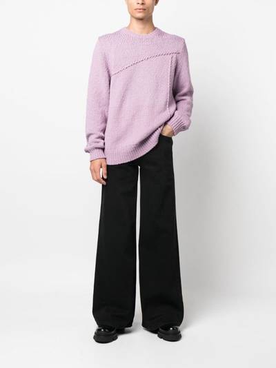 Helmut Lang seamed knitted jumper outlook