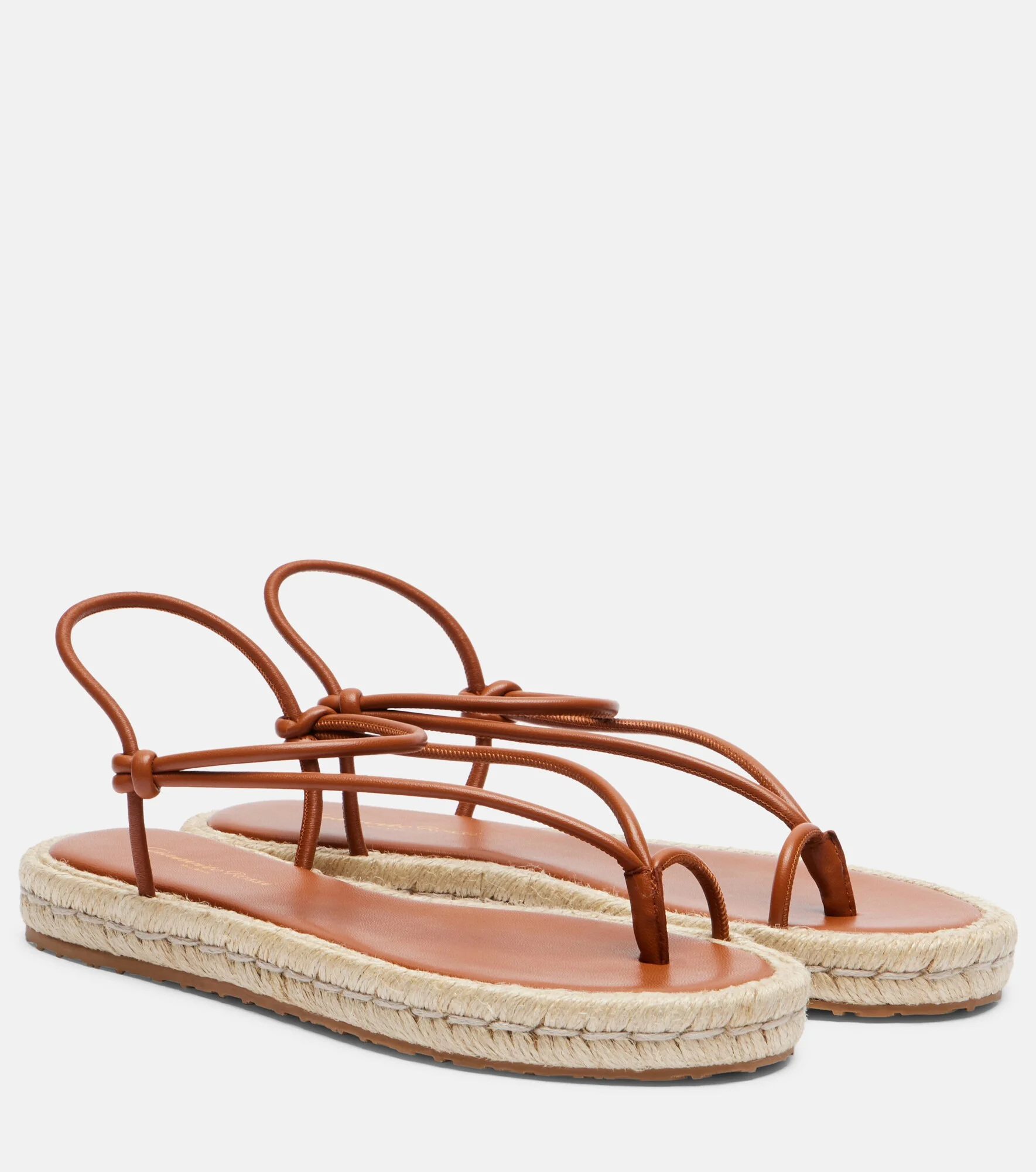 Leather espadrille sandals - 1